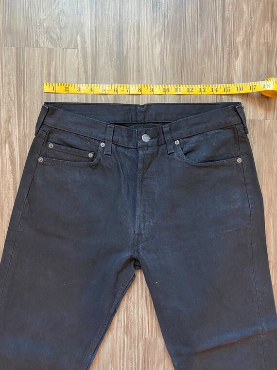 Vintage 501 Dark Black Levi's Denim Jeans - image 6