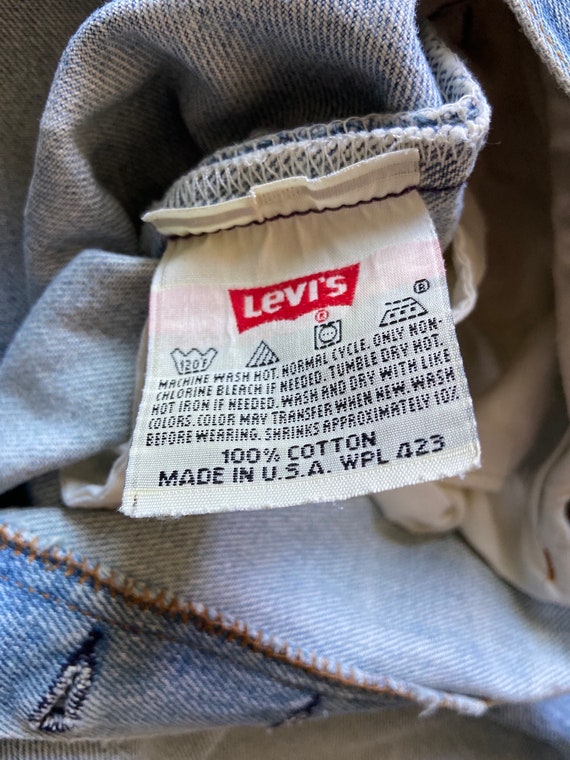 Vintage Light Faded Levi's Denim Jean Pants - image 4