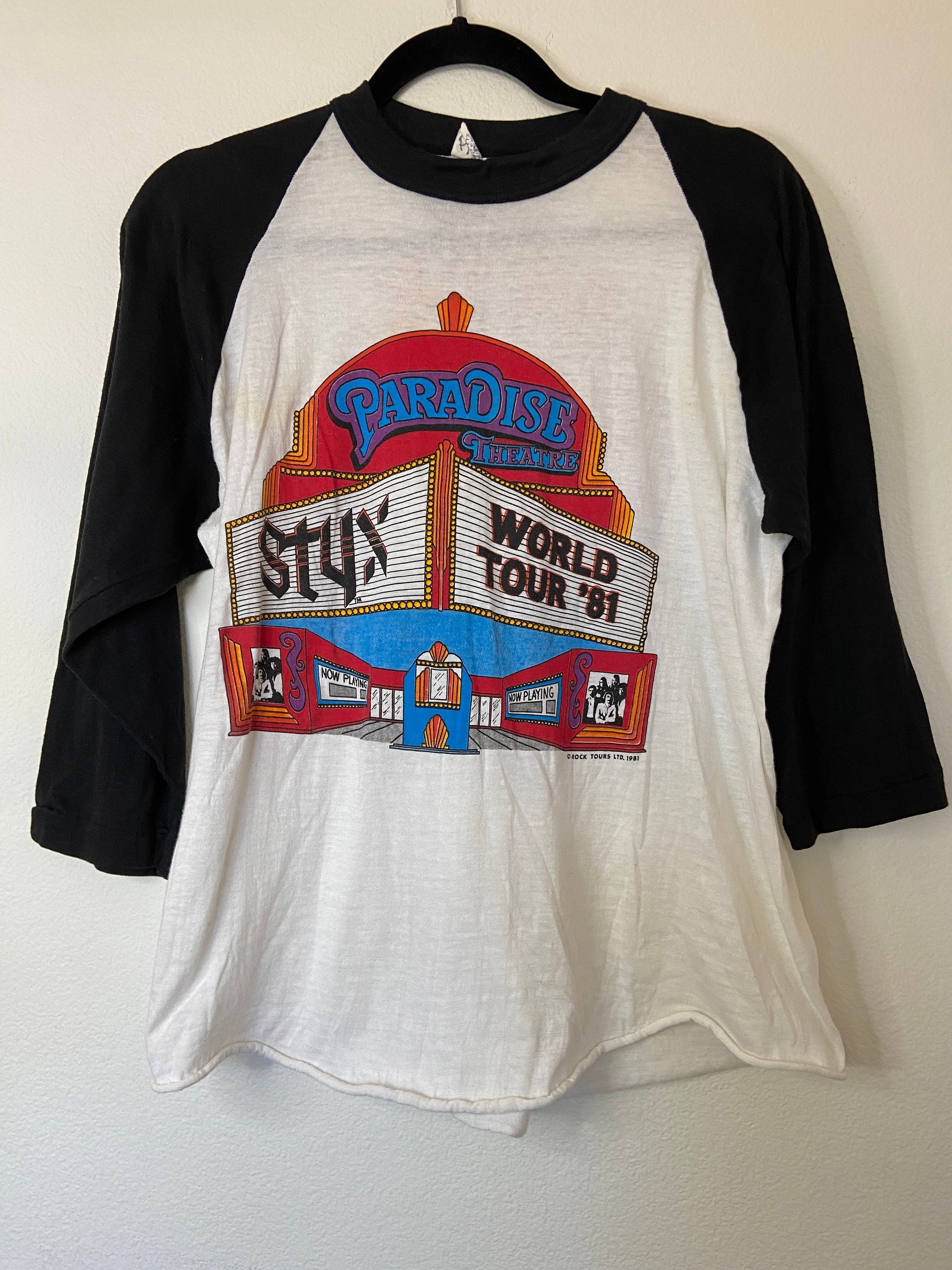 Vintage 1981 Styx Paradise Theartre World Tour Graphic Ragland