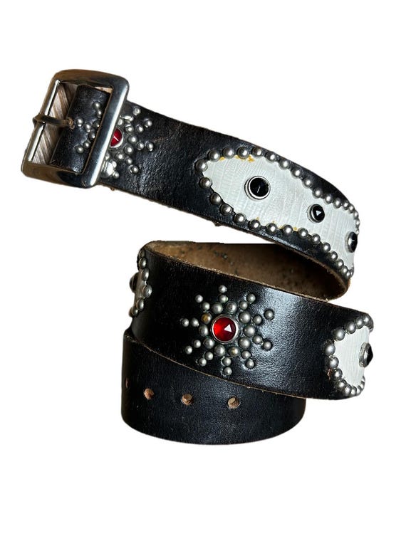 Vintage HTC Hollywood Trading Company Style Hand Studded Black