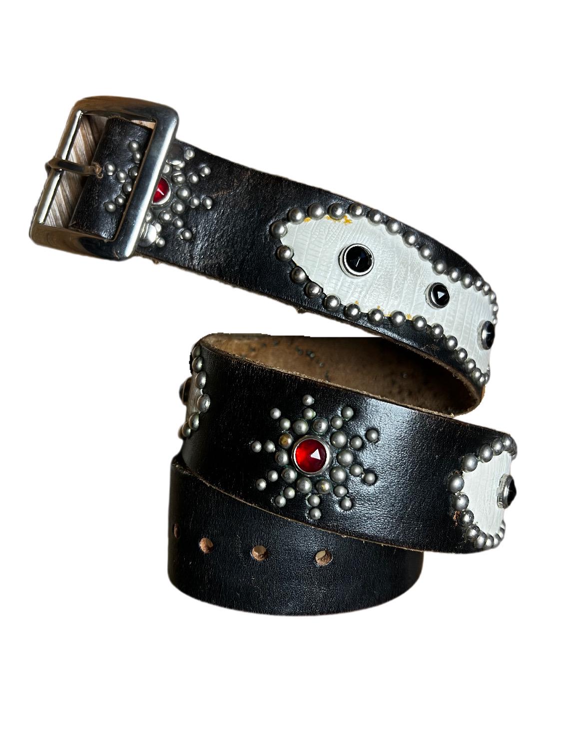 【1万本限定】エルビス・プレスリー レザー　スタッズベルト　ELVIS
