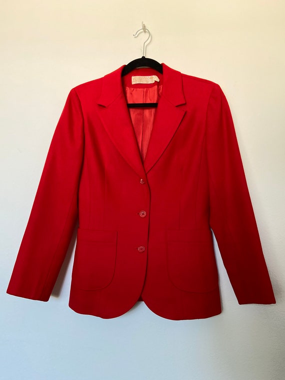 Vintage Red Wool Pendleton Blazer