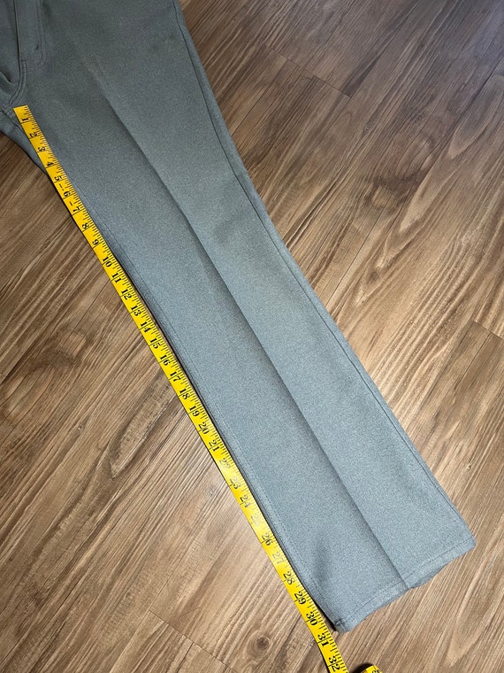 Vintage 70s Grey LEVI'S 517 Dacron Polyester Bootcut Dress Pants - 40 X 32
