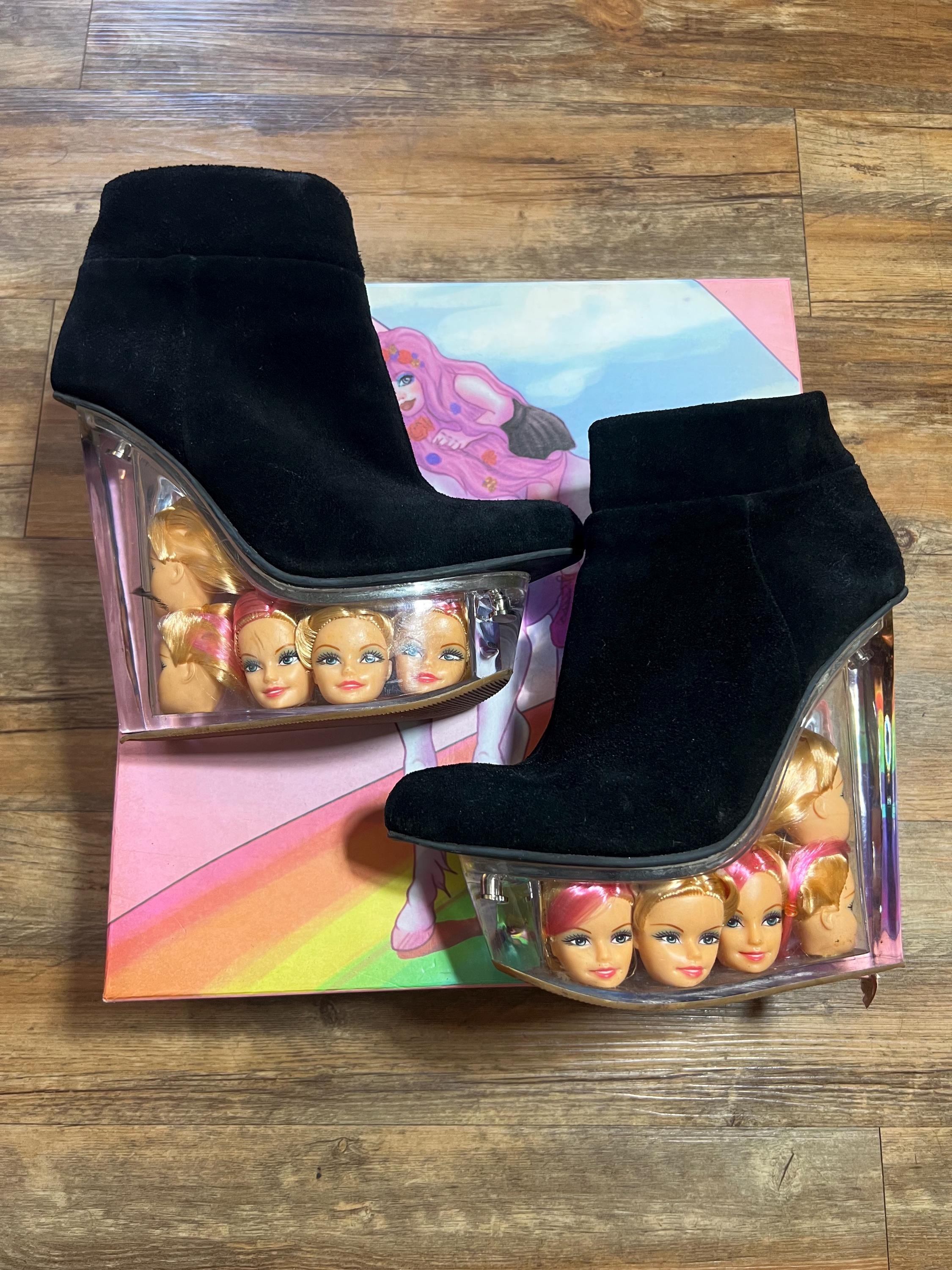 RARE Jeffery Campbell ICY Barbie Suede Boots - Deadstock - Etsy
