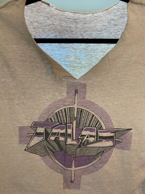 Rare Vintage 1980's Talas Band Logo Cut Off Sleeveles… Gem