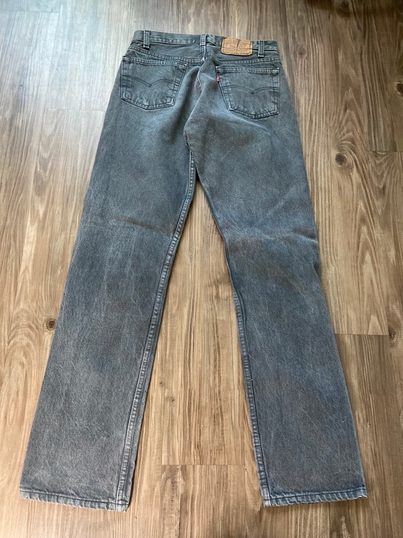 Vintage 501 Medium Black Levi's Denim Jeans - image 5