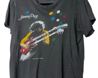 1985 the Firm / Jimmy Page Single Stitch Concert Shirt * Mens
