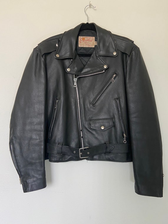 Vintage Excelled Classic Biker Leather Jacket - Gem