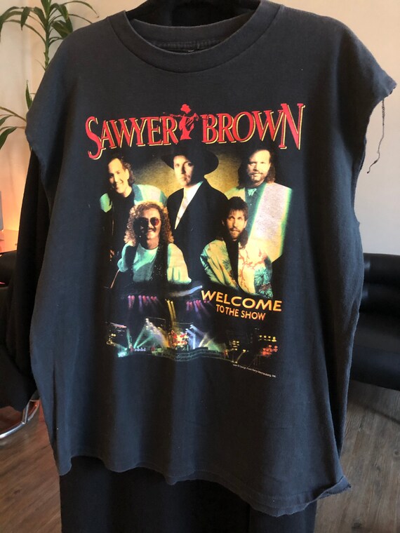 Chemise Vintage Sawyer Brown Band Années 97 - Unisexe, Tailles S à 5XL, Concert Style