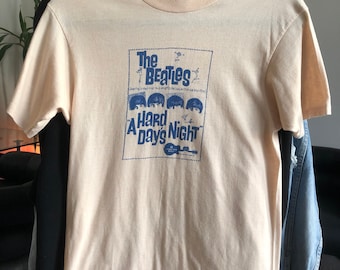 Vintage Single Stitch "Hard Days Night" Beatles Movie T-Shirt ('64)