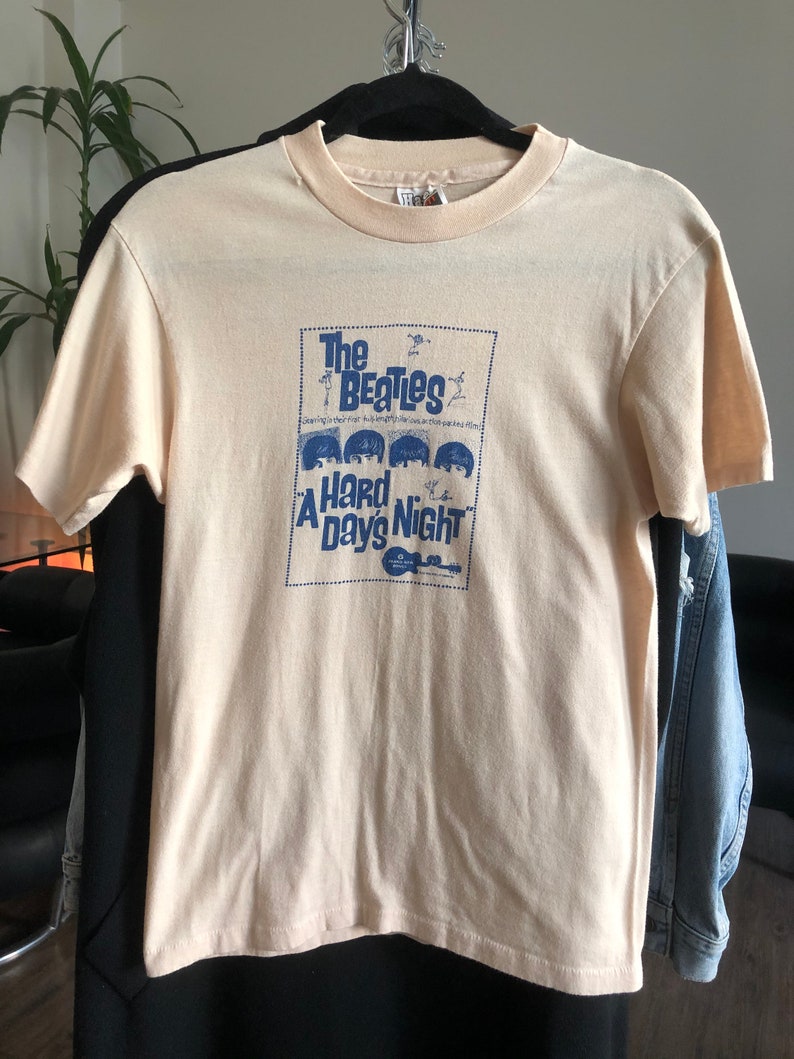 Vintage Single Stitch "Hard Days Night" Beatles Movie T-Shirt ('64) image 1