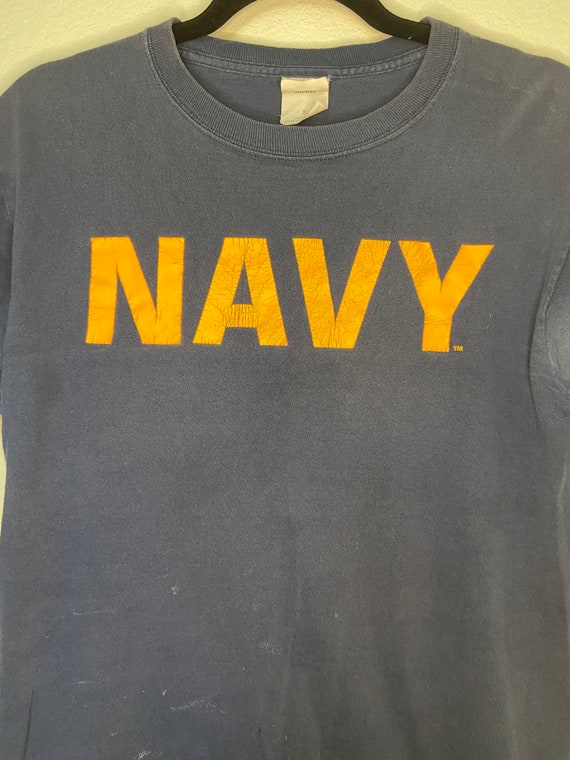 Vintage Navy Graphic T-Shirt - image 2