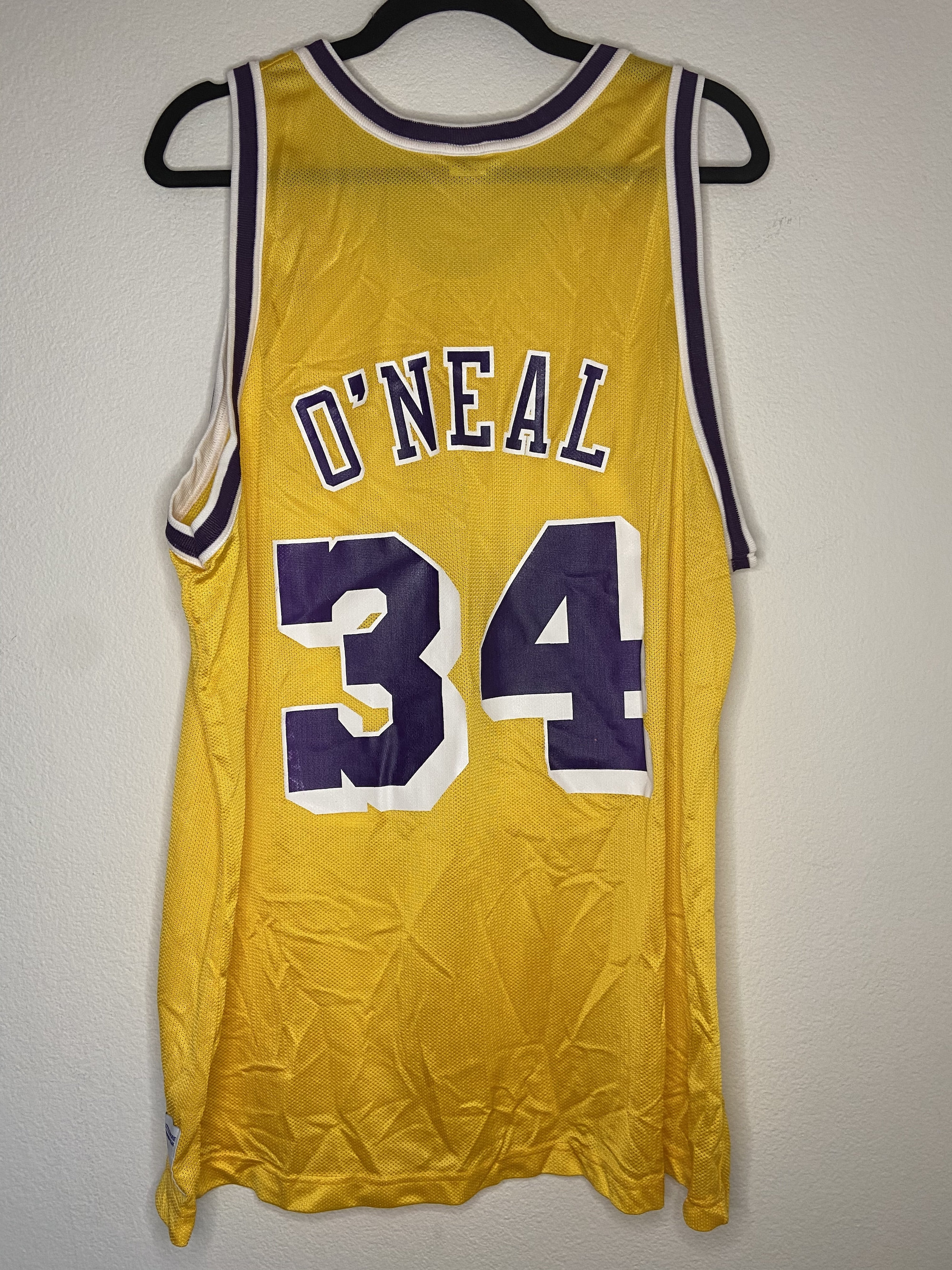 1996-99 LA LAKERS O'NEAL #34 CHAMPION JERSEY (HOME) S - Classic