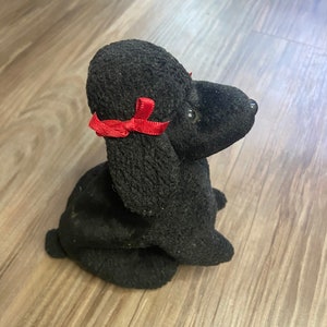Vintage 1998 Retired Gigi Poodle TY Beanie Baby PE Pellets Toy