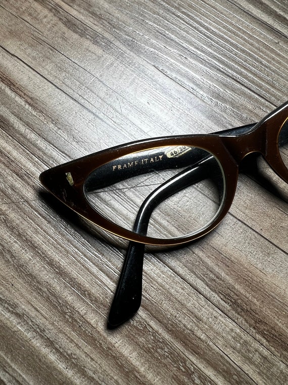 RARE Vintage 1950's-1960's Safilo Italian Cat Eye… - image 7