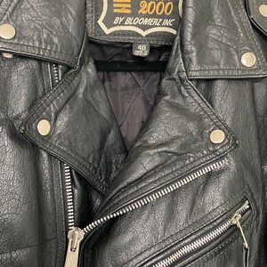 Vintage Leather 2000 Classic Biker Leather Jacket zdjęcie 4