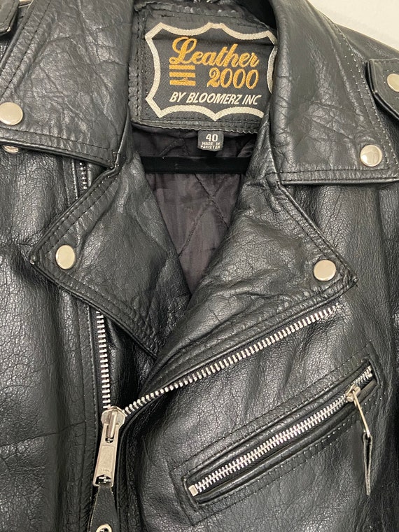 Vintage Leather 2000 Classic Biker Leather Jacket - image 4