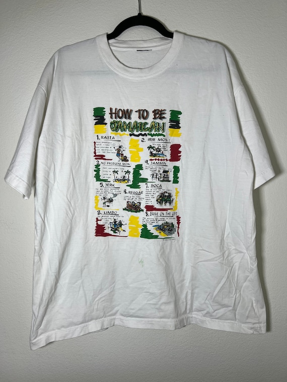 Vintage Y2K "How to be Jamaican" Graphic T-Shirt