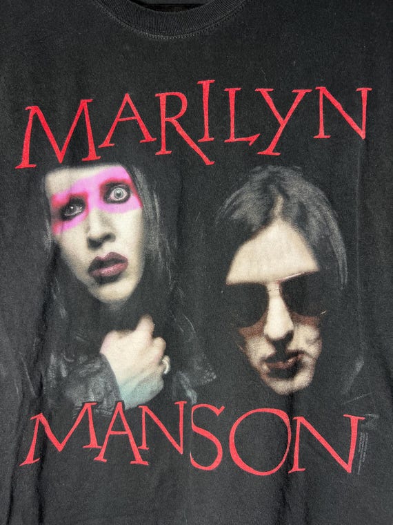 2008 MARILYN MANSON フェイス バンド Tシャツ Vintage 2008 Marilyn Manson Graphic T-shirt - Etsy Israel