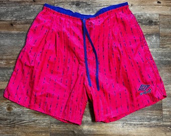 Vintage 90's Umbro USA Men Black Nylon NEON Sand Soccer Uniform