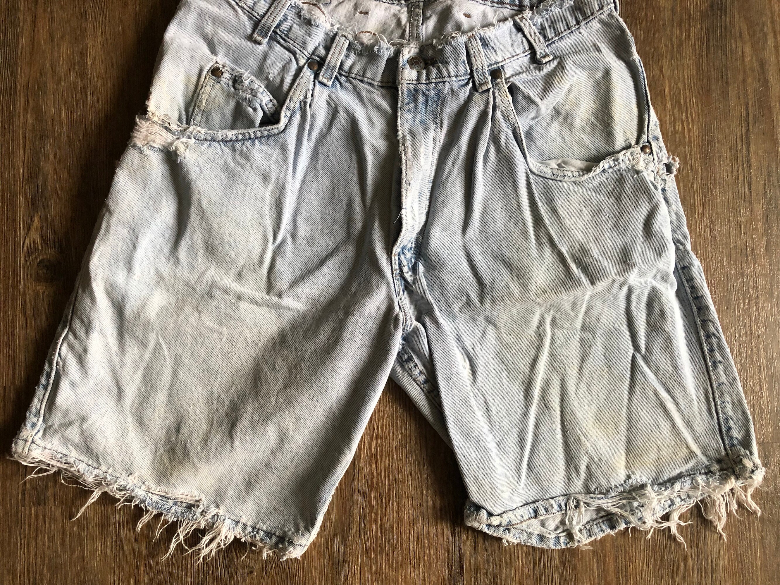 Vintage LEVI Silver Tab Stringy Zipper Fly Jean Shorts - Etsy