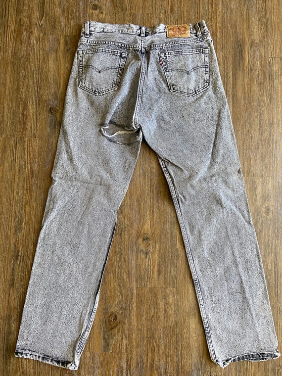 Vintage 501 Levi's Black Cheeky Denim Jeans - image 5