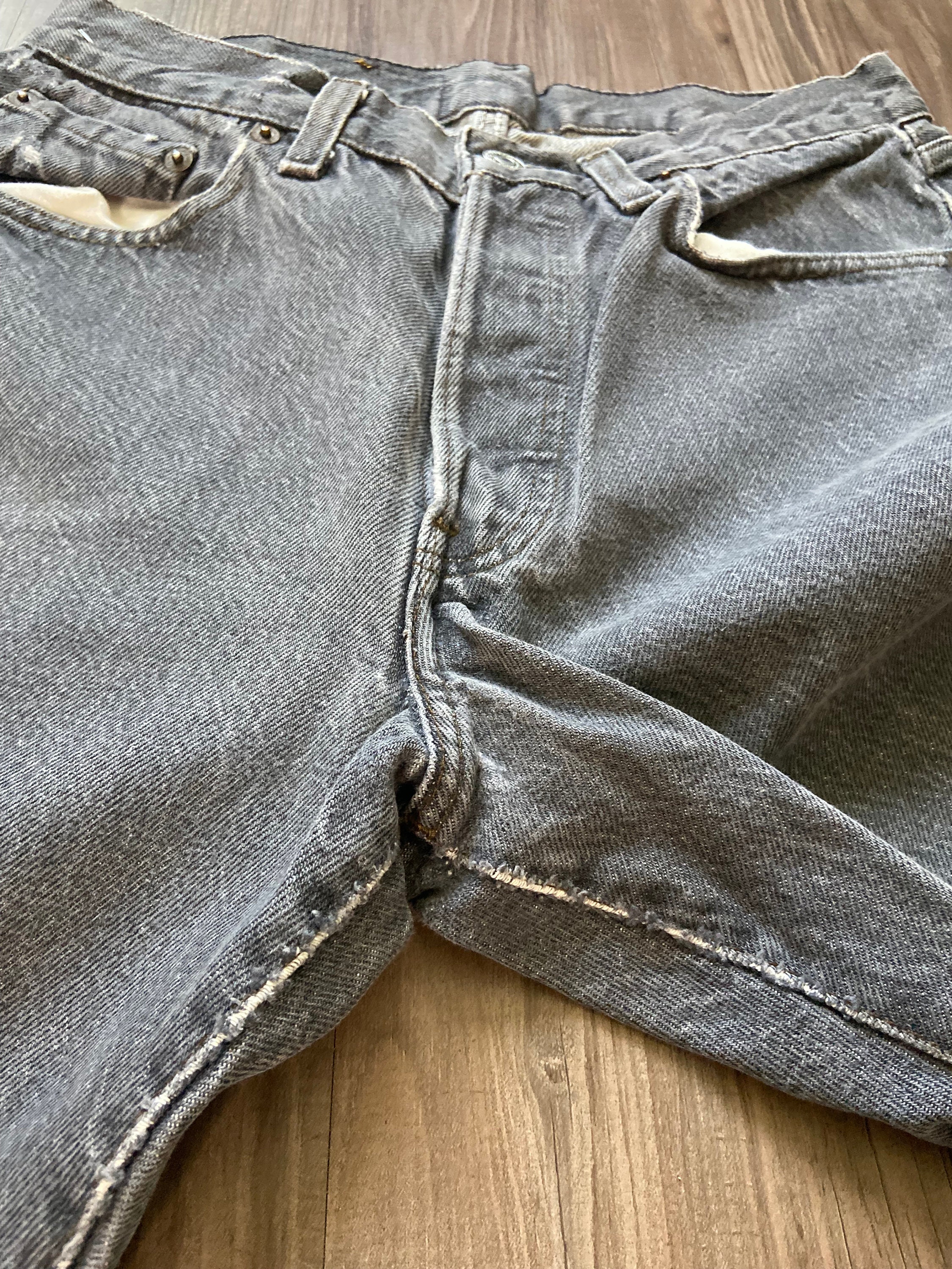 パンツ archive Levi's 501 faded black denim Vintage 501 Faded Black Levi's Denim Jeans - Etsy