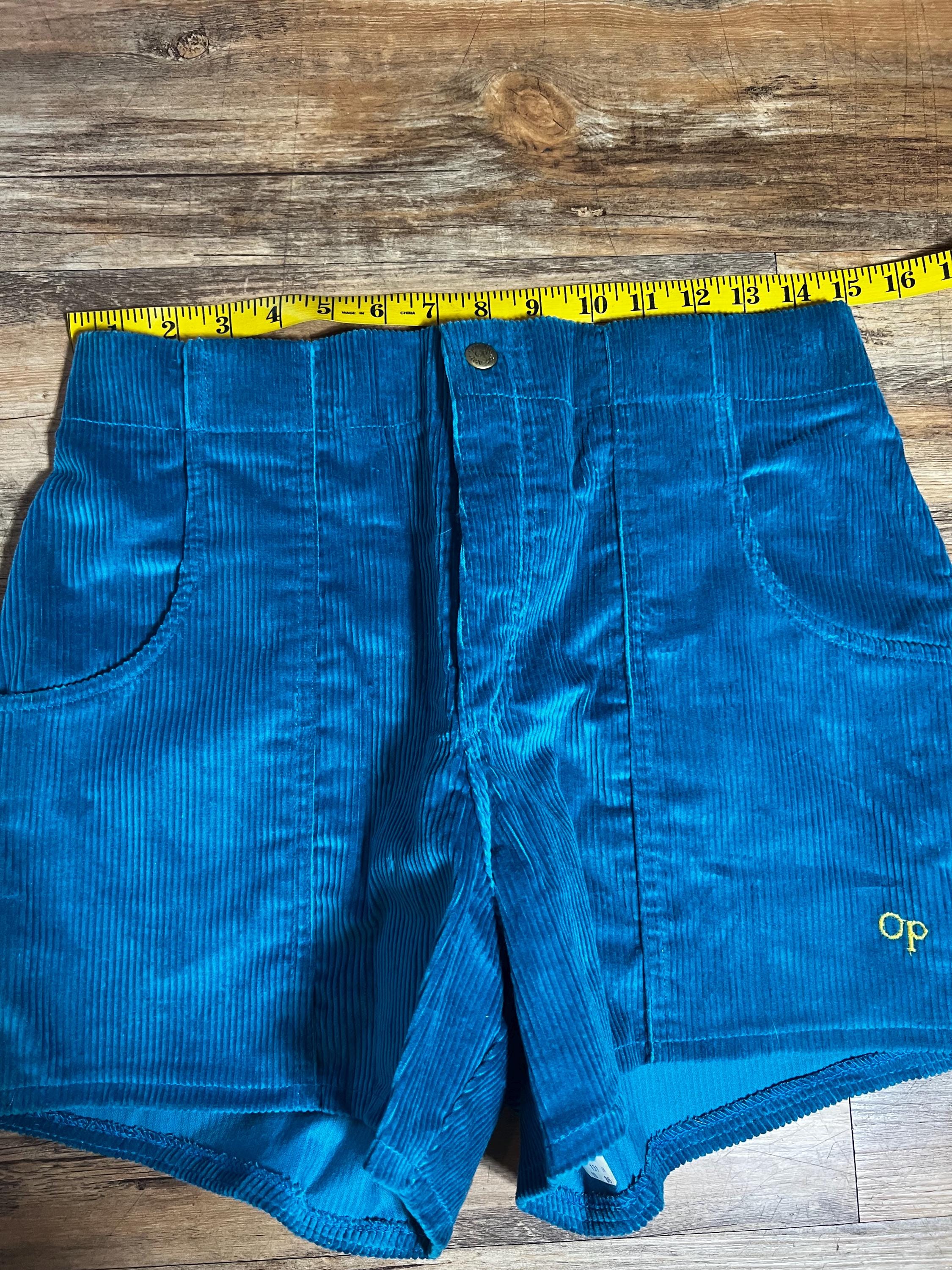 vintage OP ショートパンツ Ocean Pacific 38 US古着 RARE Vintage Deadstock OP Ocean Pacific Longriders Turquoise Blue