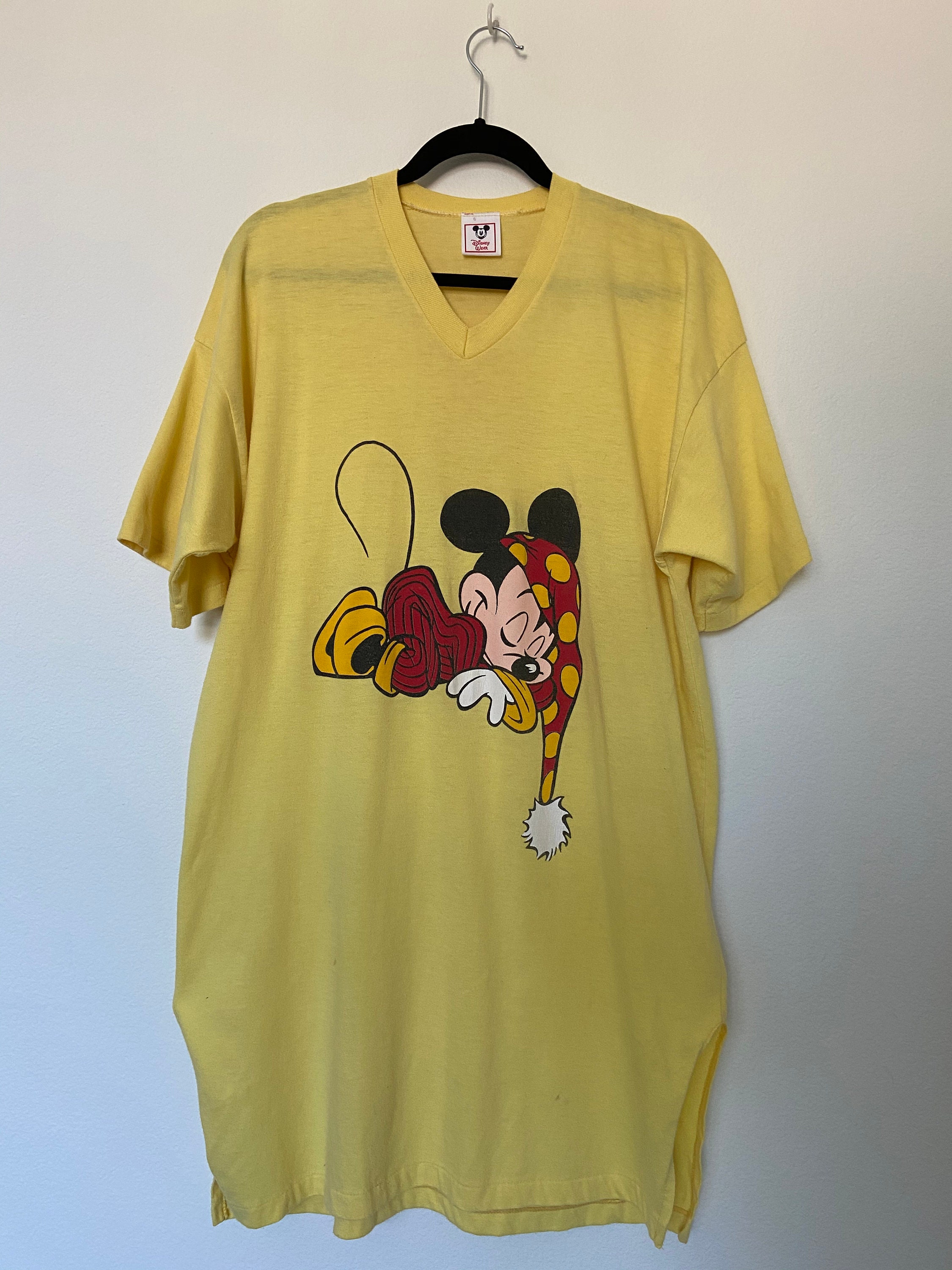 Vintage 1990's Mickey Mouse Sleeping Extra Long Graphic | Etsy