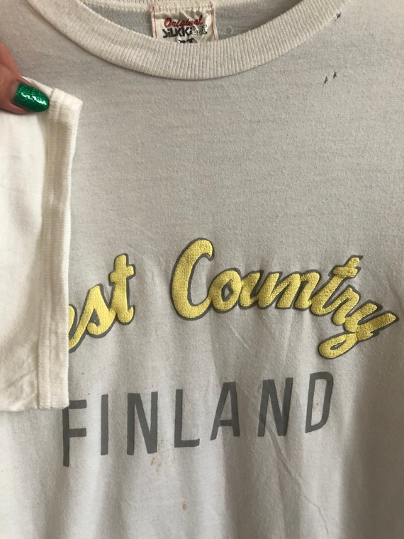 Vintage 1980's "Best Country Finland" Single Stit… - image 5