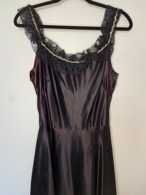 Vintage Little Black A-Line Party Dress - image 2