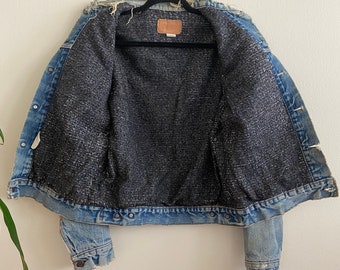 Vintage 2 Pocket Levi's Denim Blanket Lined Naturally