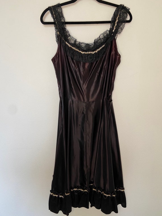 Vintage Little Black A-Line Party Dress - image 7