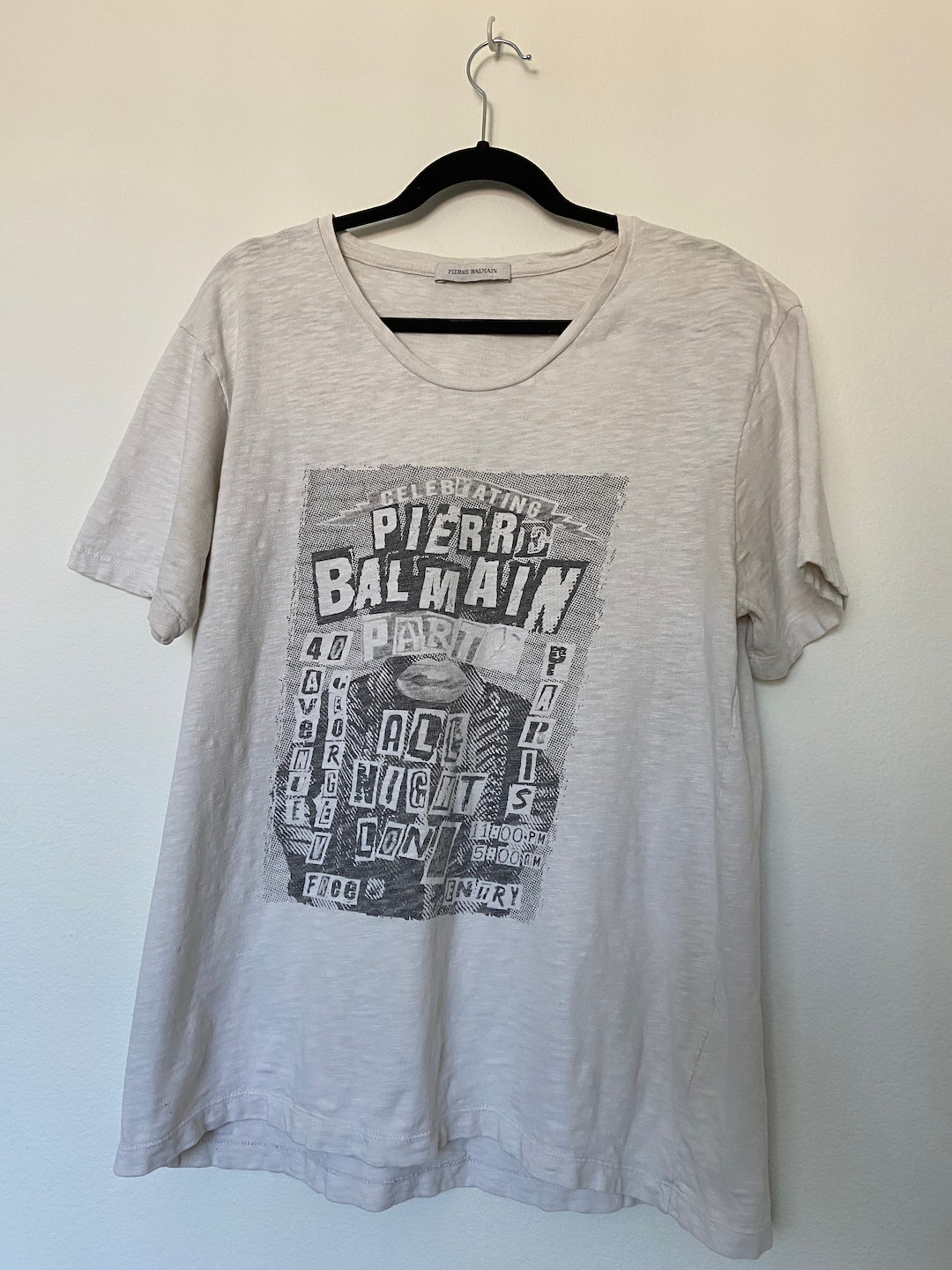 Pierre Balmain Paris Party all Night Long Graphic T shirt Etsy
