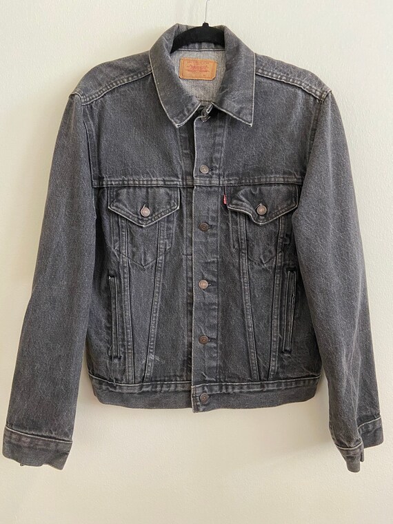 Vintage 4 Pocket Levi's Black Denim Jean Jacket