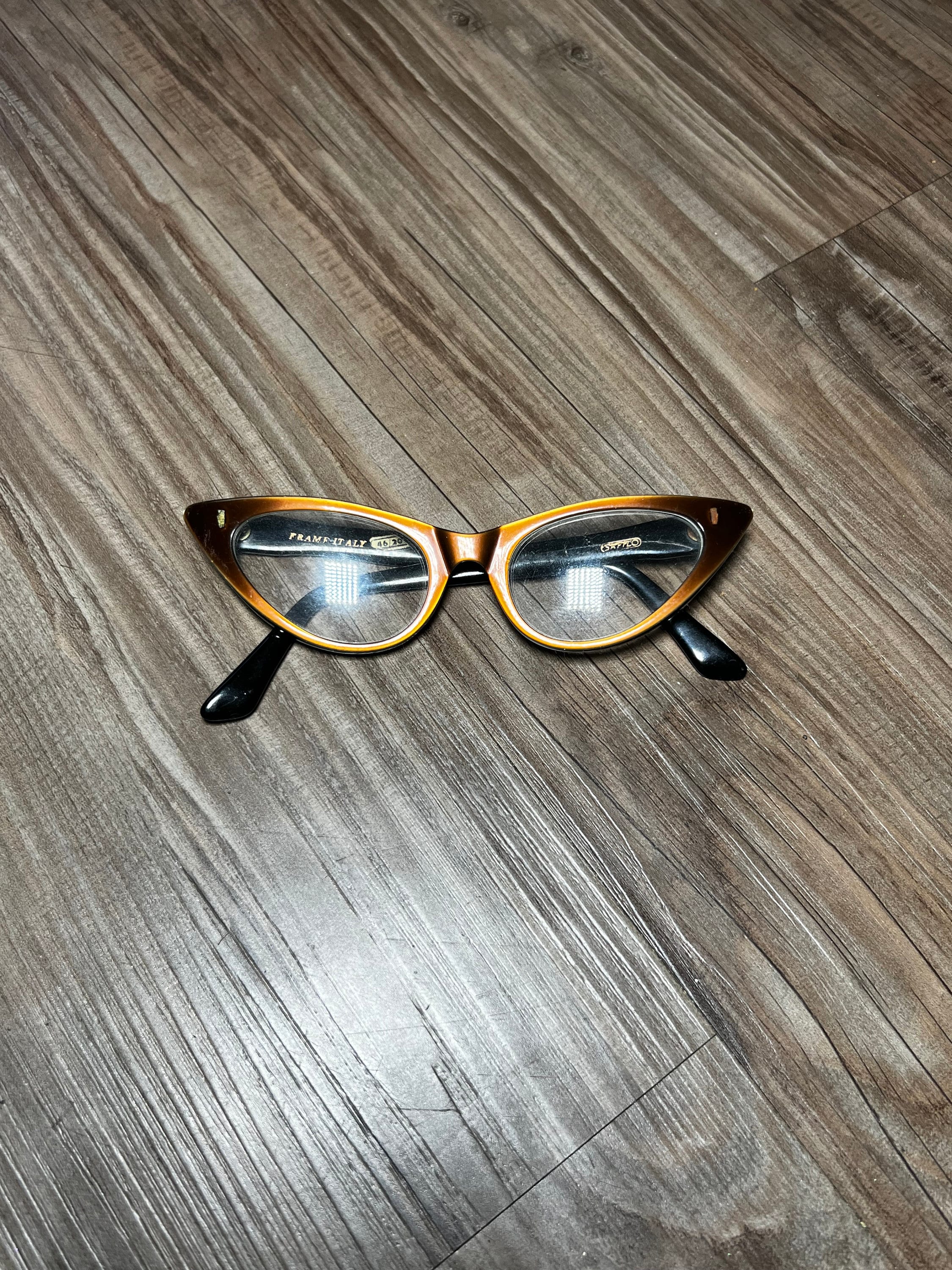 1950’s Decorated French Sunglasses Pearlescent White & Blue, Handmade in Paris il_fullxfull.5769949632_r18c.jpg main image 3