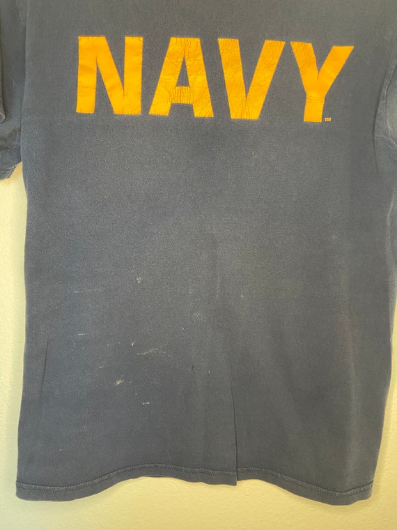 Vintage Navy Graphic T-Shirt - image 3