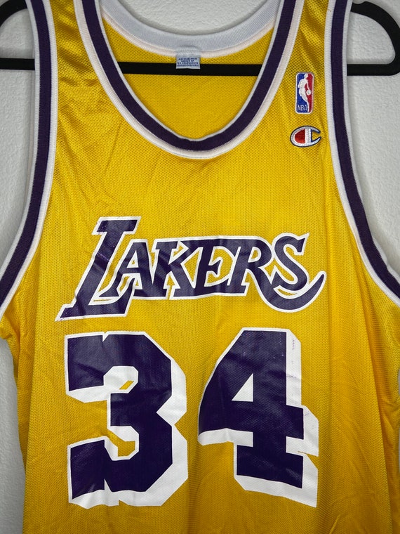 Buy Vintage Champion Lakers 34 Shaquille O neal Jersey Online in