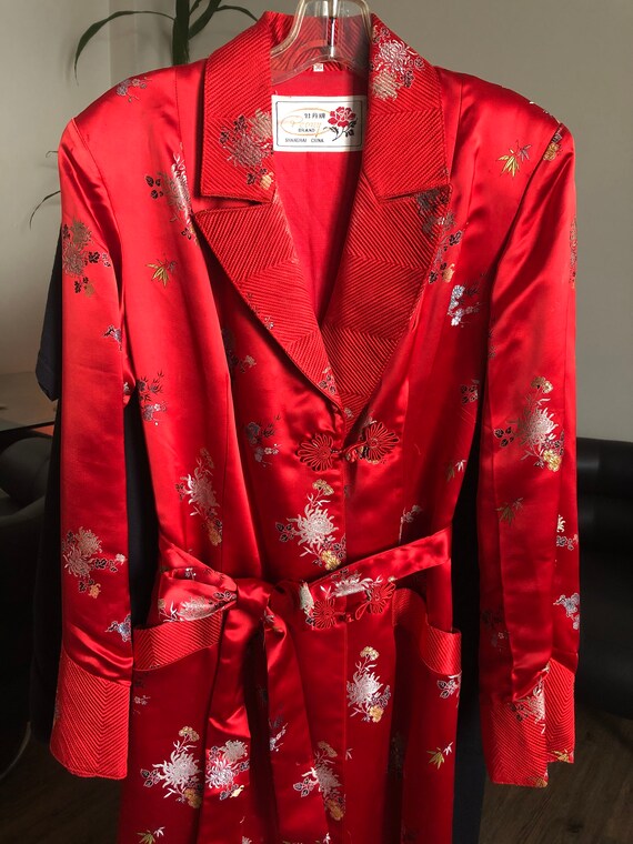 Vintage 1960's Peony Brand Silk Robe Style Coat/Dress Gem