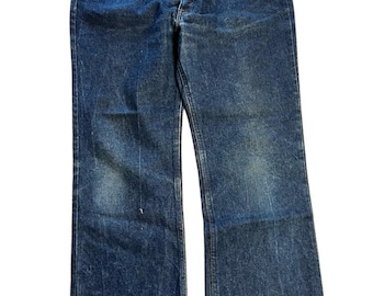 Vintage 1970's-1980's Levi's 20517-0217 Boot Cut Orange Tab Dark Blue Denim Jeans