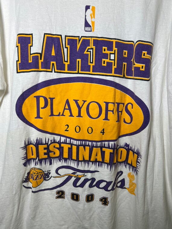 Vintage 2004 NBA Finals LA Lakers Playoffs Double Sided 