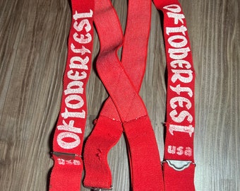 Vintage Red Oktoberfest Suspenders