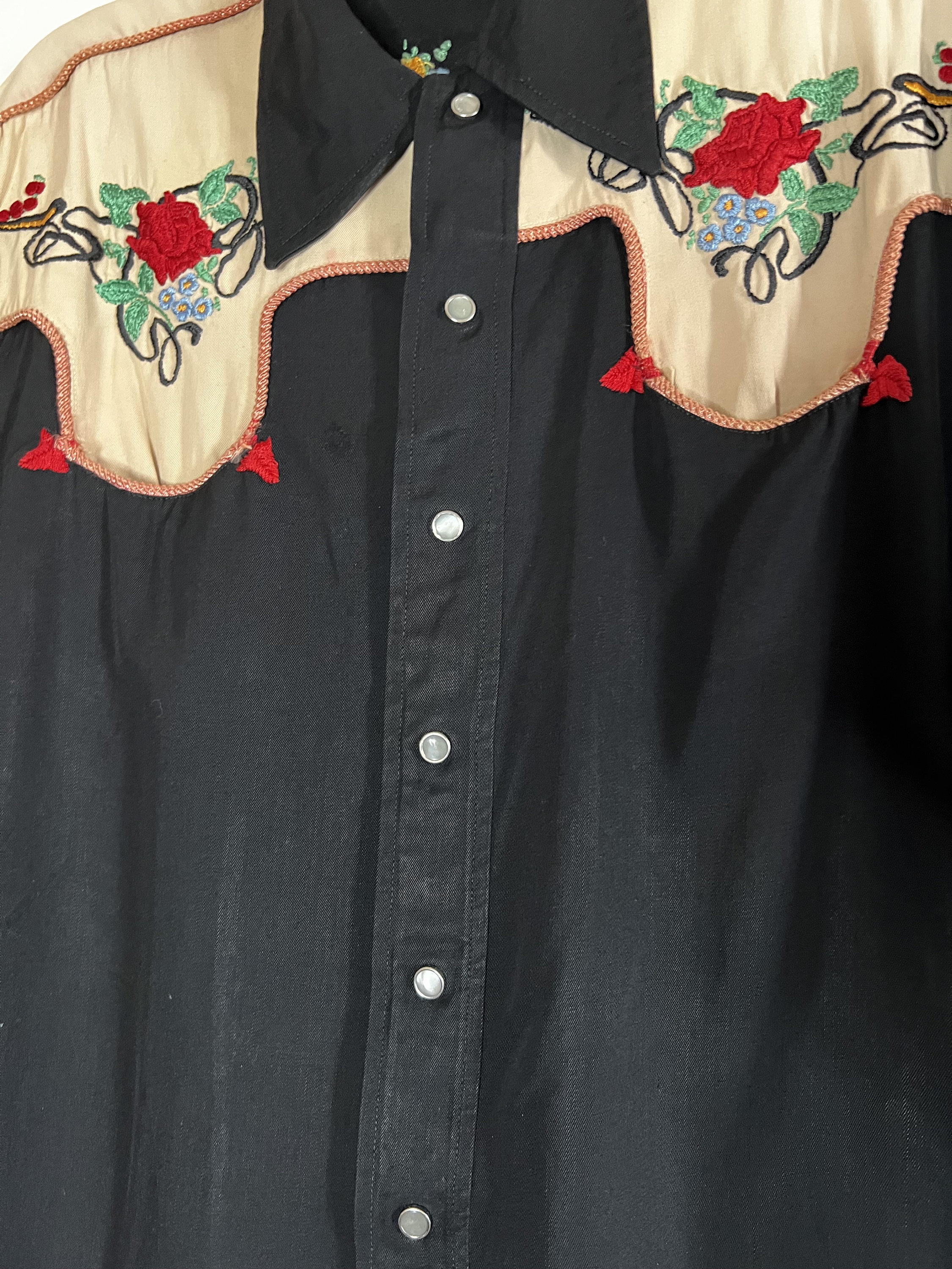Vintage One O One 101 Western Black Pearl Snap Button up Shirt - Etsy