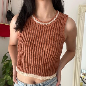Meshy Twist Tank Knitting Pattern Summer Top Knit Twisted Rib Handmade Knit Pattern Tank Top Friday Knits Digital Download