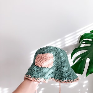 KNIT PATTERN: Knitted bucket hat | Handknit Hat | Knit Bucket Hat 90&#39;s style | Instant Digital Download
