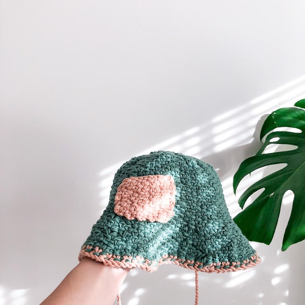 KNIT PATTERN: Knitted bucket hat | Handknit Hat | Knit Bucket Hat 90's style | Instant Digital Download