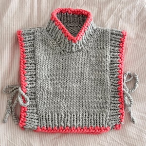 Super Chunky Slipover Knitting Vest Handmade Knit Pattern Chunky Knit Top Vest Winter Knit Easy Beginner Knits Friday Knits Digital Download