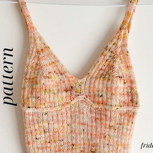 The Lost Cami Knitting Pattern Summer Knitted Camisole Top Knit Pattern Knitted Summer Top DIY Camisole Knit Pattern Friday Knits