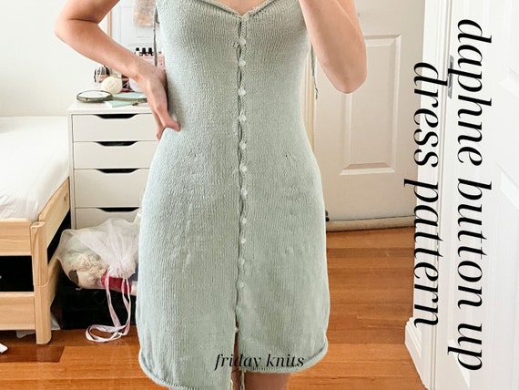 Button up knit dress sales