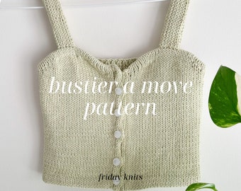 Bustier A Move Knitting Pattern Summer Knit Top Pattern Sweetheart Neck Knitted Top Pattern Digital Download